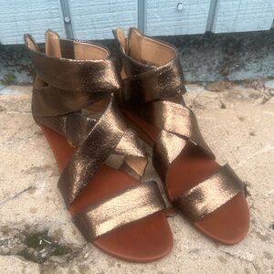Matt Bernson Bronze Leather Sandals
